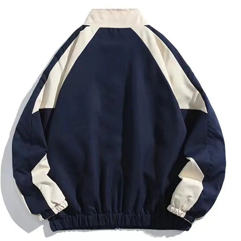 Men's Reflective Striped Jacket Hip Hop Streetwear Zipper Coat Windbreaker Jacket