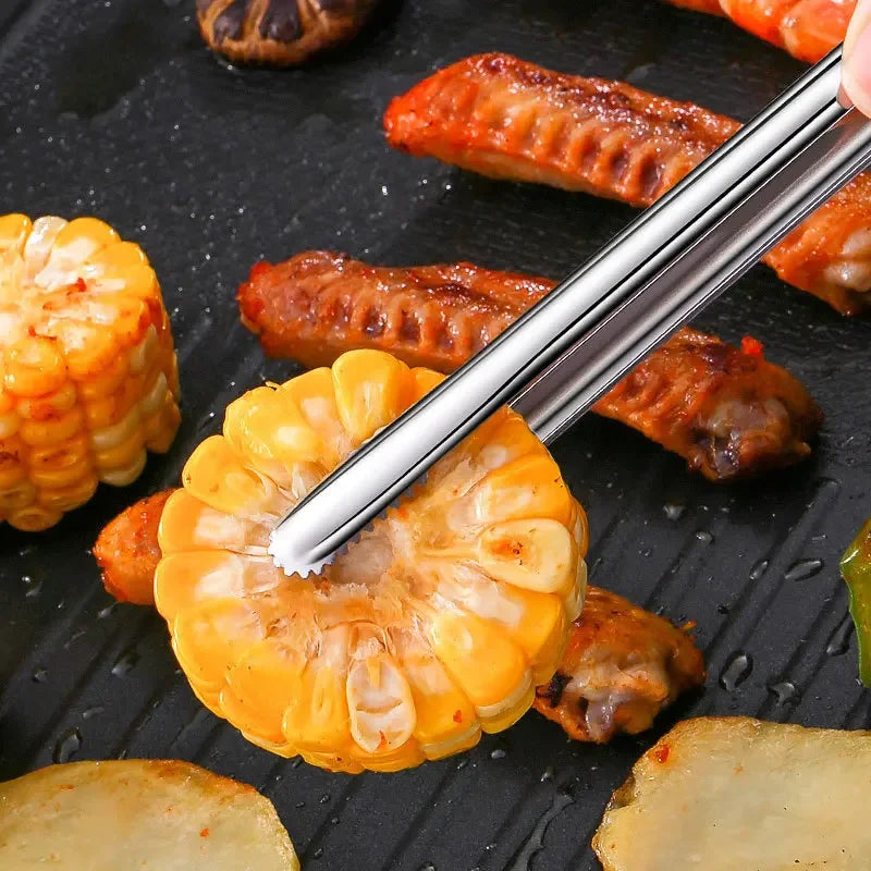 Stainless steel grill tongs