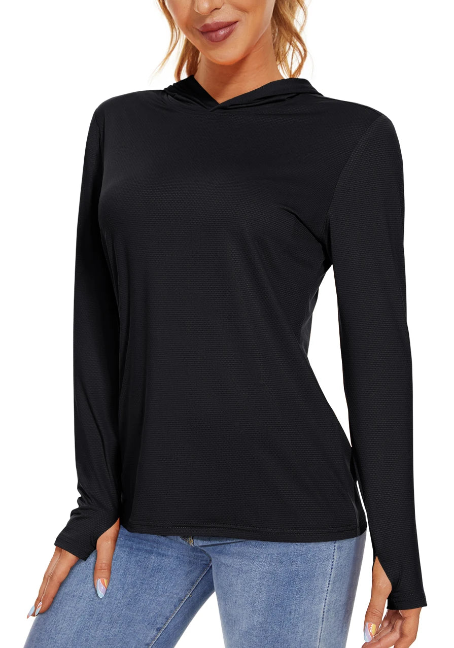 Long Sleeve Sports T-Shirt with Hood
