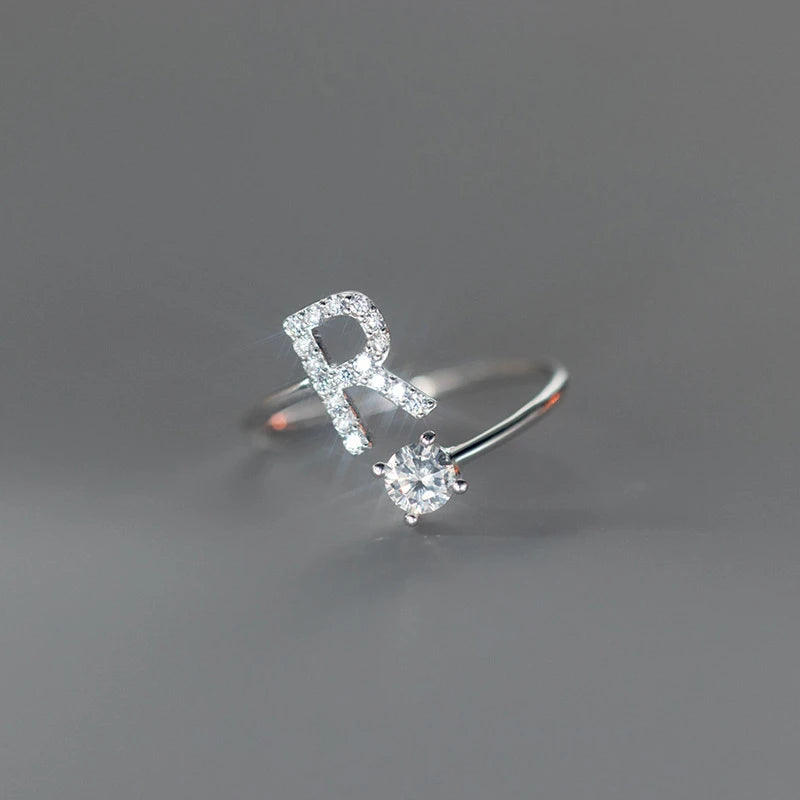 Soft ring for women, letter ring