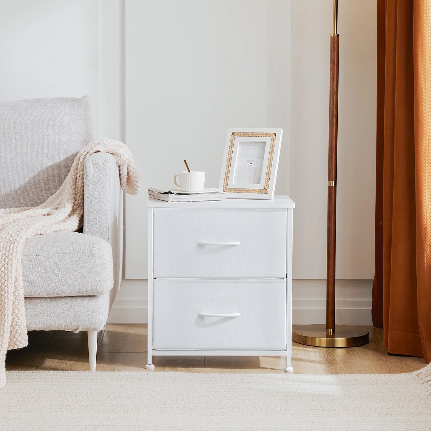Layered living room chest of drawers set of 2 drawers