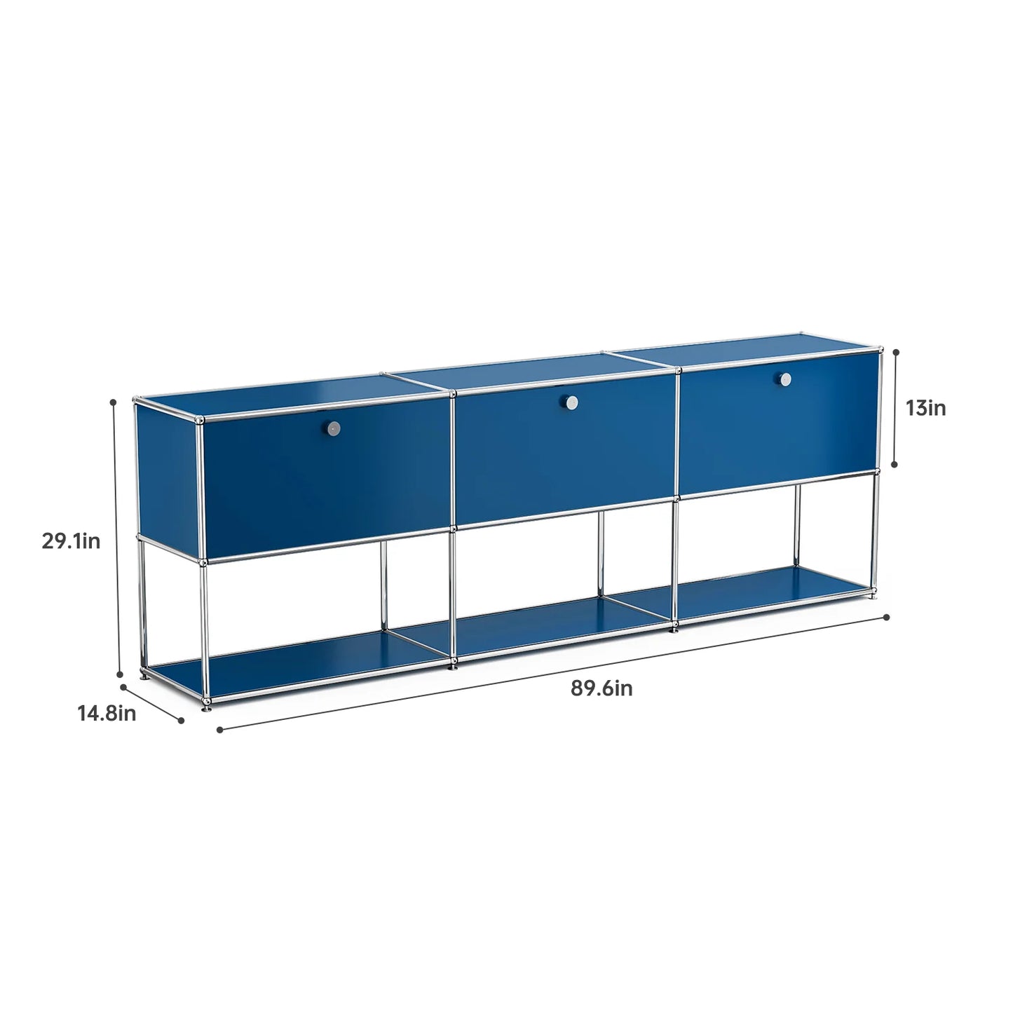 Living room side cabinet, stainless steel metal panel