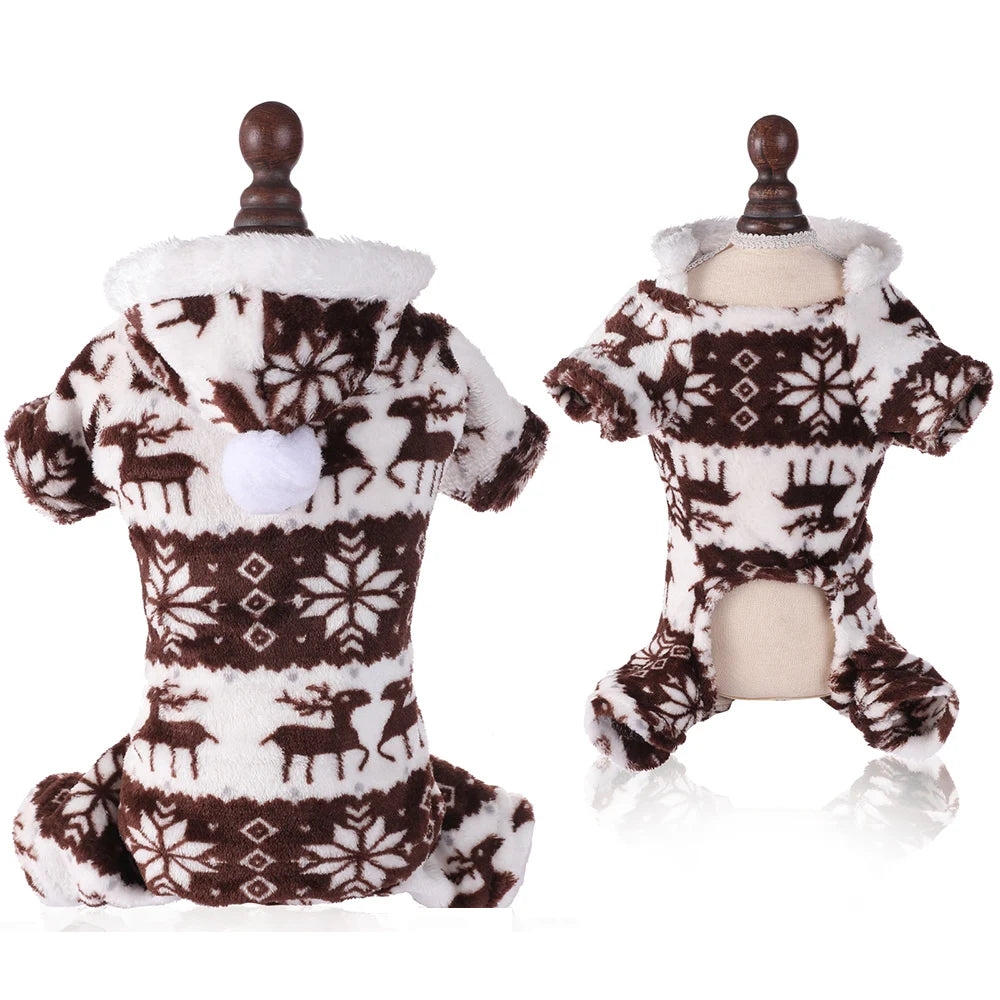 Warm dog pajamas, for winter