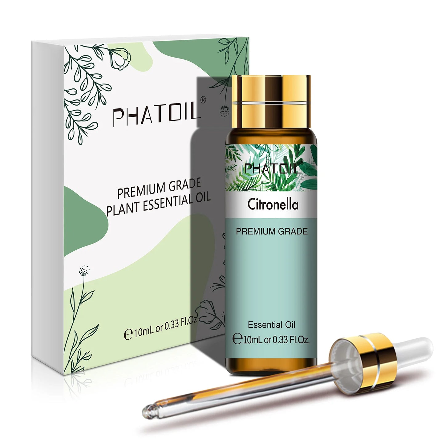 PHATOIL 10ml Sandalwood Lemon Essential Oil Pure Natural Frankincense Thyme Tea tree Rosemary Geranium Oils for Diffuser  DIY