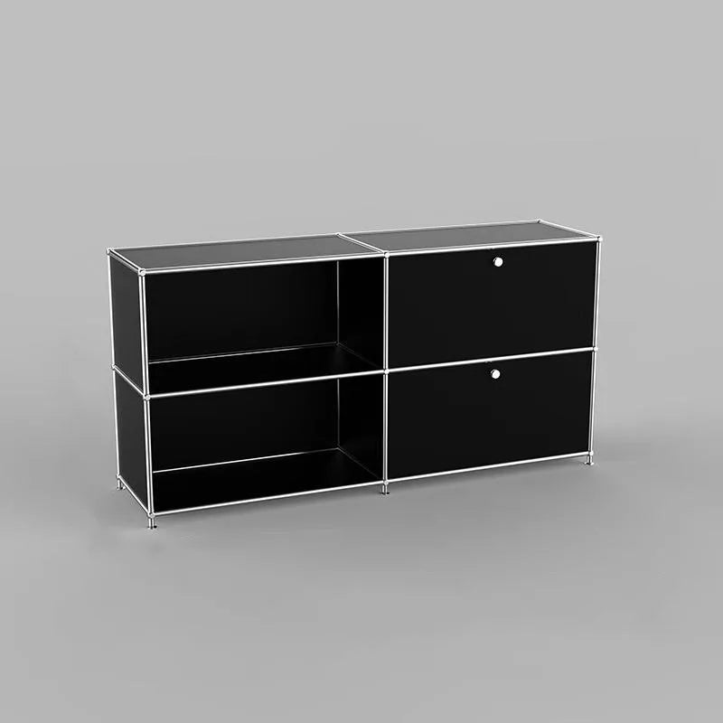 Living room side cabinet, stainless steel metal panel
