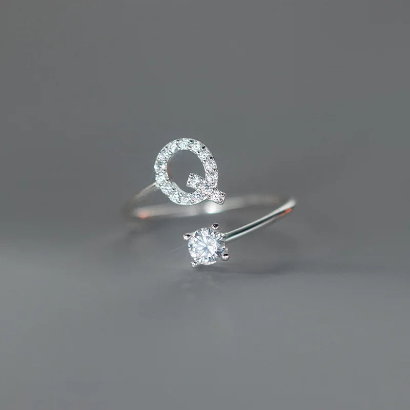 Soft ring for women, letter ring