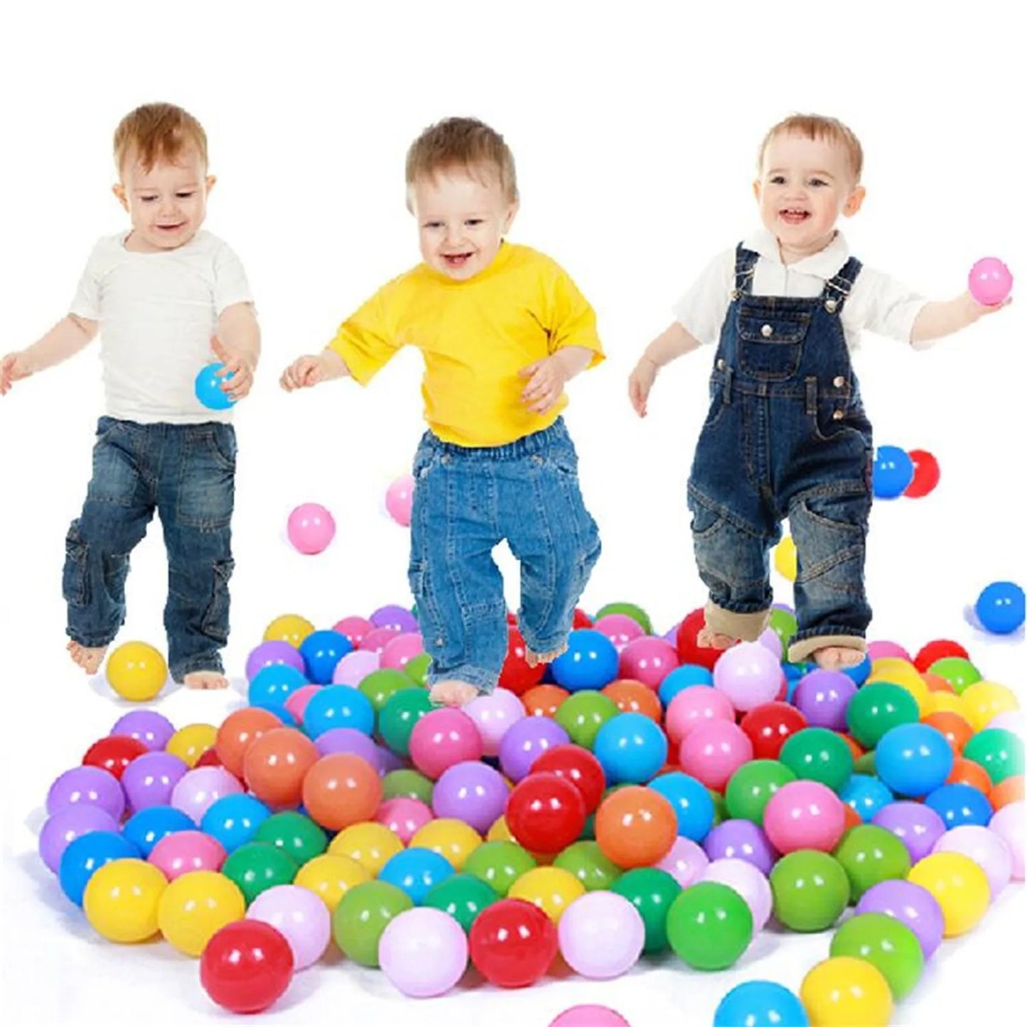 50/100PCS Outdoor Sport Ball Colorful Soft Water Pool Ocean Wave Ball Baby Children Funny Toys Eco-Friendly Stress Air Ball