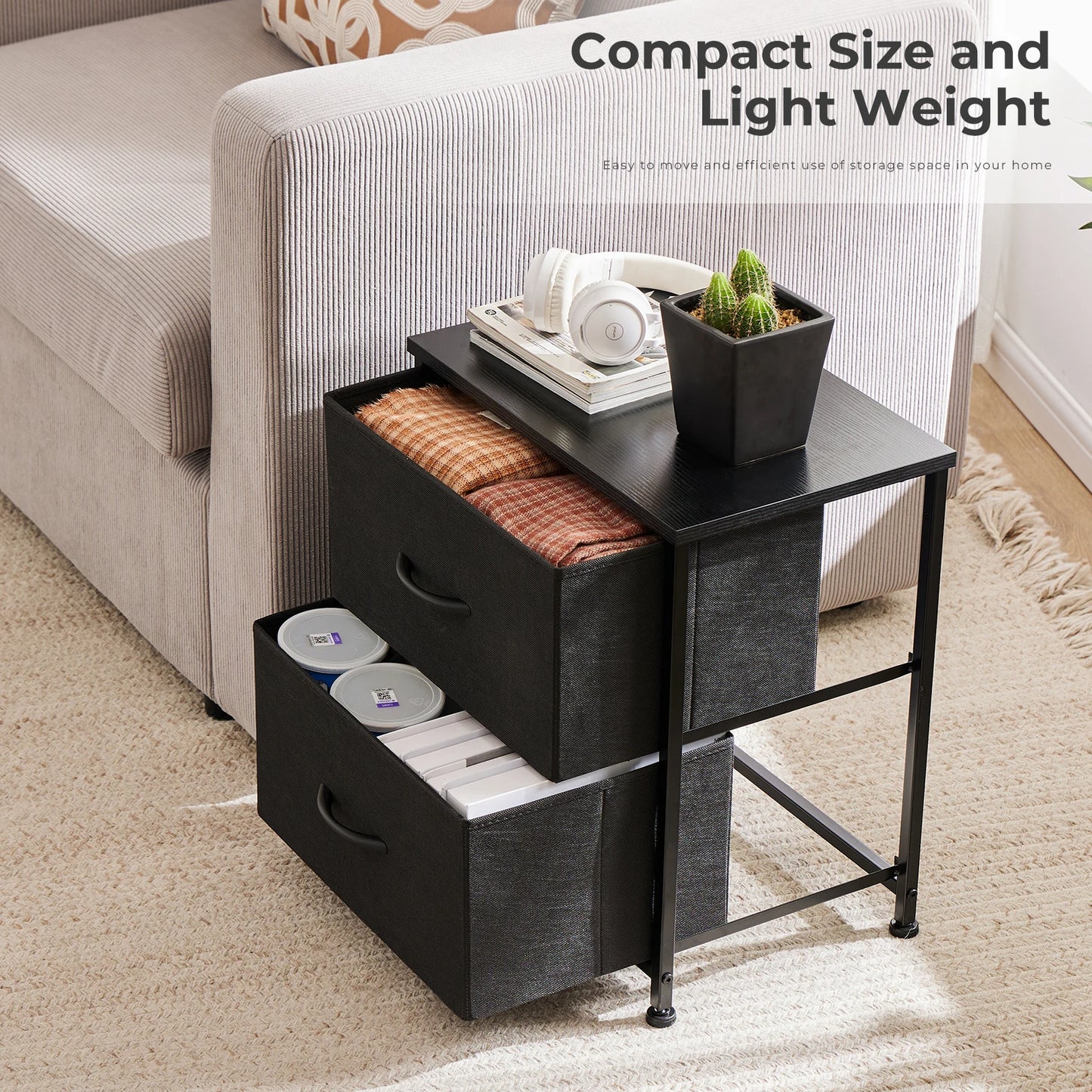 Layered living room chest of drawers set of 2 drawers