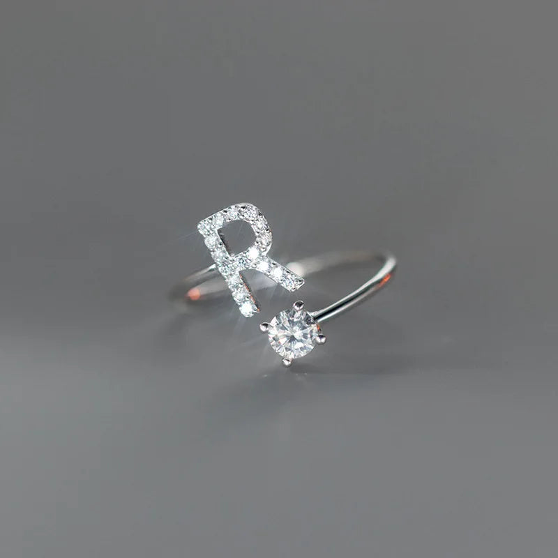 Soft ring for women, letter ring