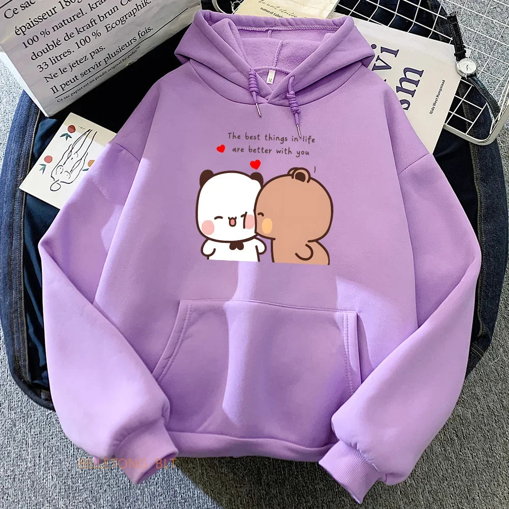 Men's and Women's Panda Sweatshirt, Long Sleeve Warm