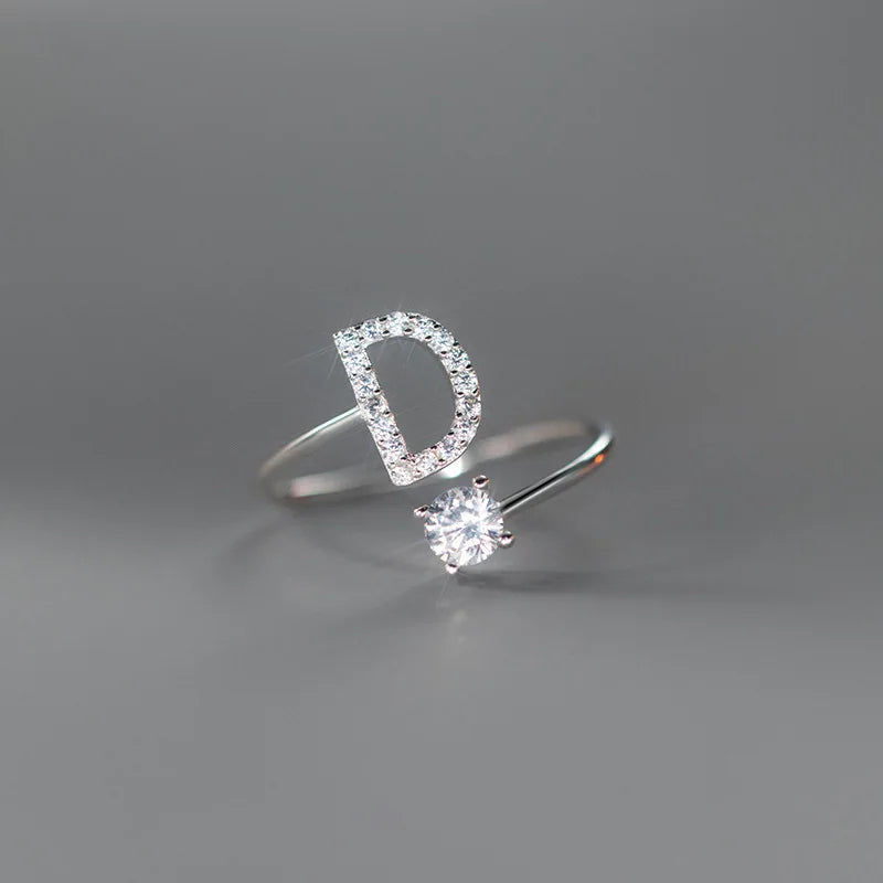 Soft ring for women, letter ring