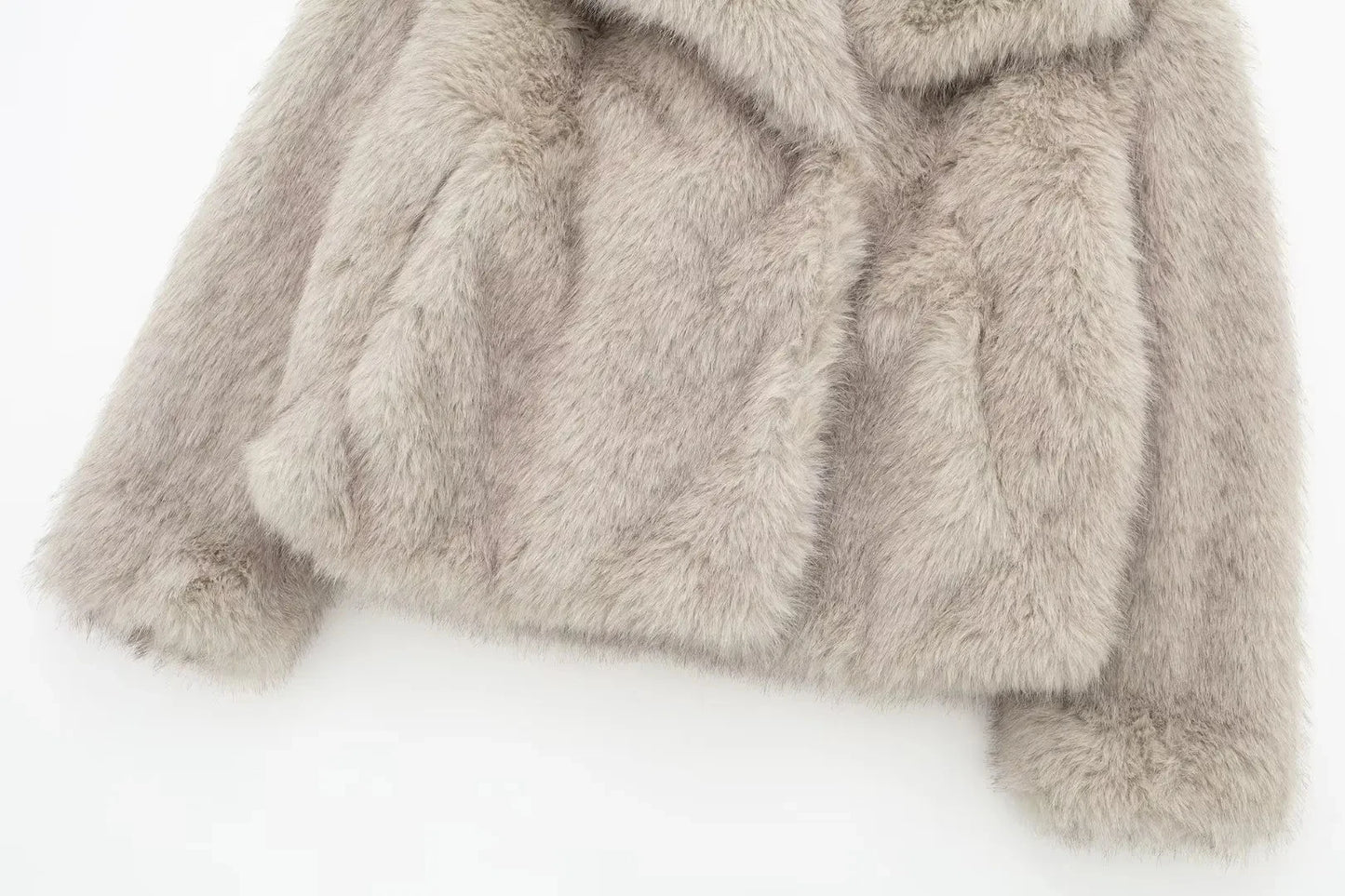 Women's Short Faux Fur Long Sleeve Coat