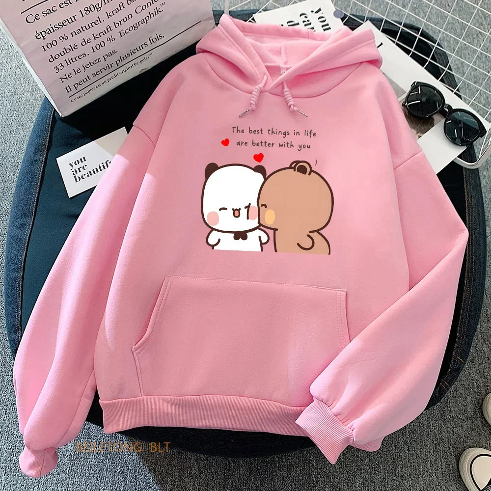 Men's and Women's Panda Sweatshirt, Long Sleeve Warm
