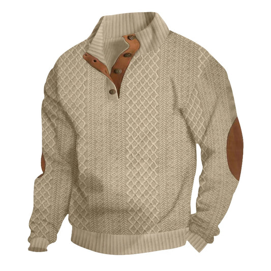 Casual warm, knitted, button-down jacket